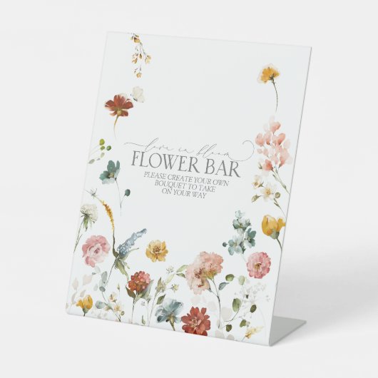 ガーデンエレガントフラワーズブライダルシャワーフラワーバー 台座サイン (正面)