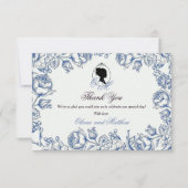 ガーデンエレガントフラワーズボホブリジガートン結婚ズ サンキューカード (正面)