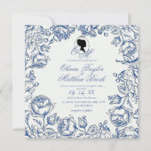 ガーデンエレガントフラワーズボホブリジガートン結婚ズ 招待状 (正面)