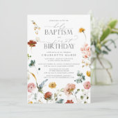 ガーデンエレガントフローラガールバプテスマ1st誕生日 招待状 (スタンド正面)
