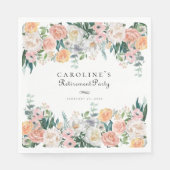 ガーデンエレガントフローラグリーンリー退職パーティー スタンダードランチョンナプキン (正面)