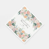 ガーデンエレガントフローラグリーンリー退職パーティー スタンダードランチョンナプキン (角)