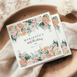 ガーデンエレガントフローラグリーンリー90thバースデーパーティー スタンダードカクテルナプキン