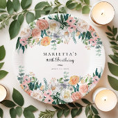 ガーデンエレガントフローラグリーンリー90thバースデーパーティー ペーパープレート