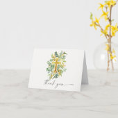 ガーデンエレガントフローラバプテスマありがとう カード (黄色い花)