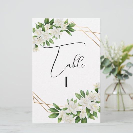 ガーデンエレガントフローラフレームの緑のテーブル番号 (スタンド正面)