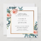ガーデンエレガントフローラフレーム結婚式招待状 招待状 (正面)