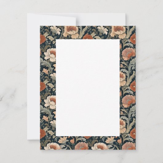 ガーデンエレガントフローラモノグラム文房具 ノートカード (裏面)