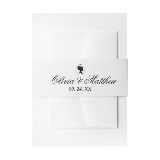 ガーデンエレガントモノグラムボホブリジガートン結婚ズ 招待状ベリーバンド (正面例)