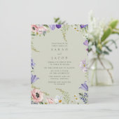 ガーデンエレガントワイルドフラワー結婚式招待状 招待状 (スタンド正面)