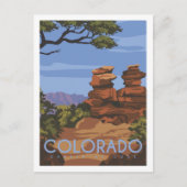 ガーデンオブゴッズコロラドトラベルプレイスイラストレーション ポストカード (正面)