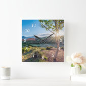 ガーデンオブゴッドツリー日が差すこと壁時計 スクエア壁時計 (ホーム)