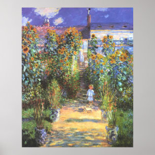 ガーデンオブザアーティストアットヴェーツイルクラウドモネ ポスター