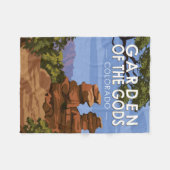 ガーデンオブザゴッズコロラドヴィンテージ フリースブランケット (正面(横))