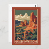 ガーデンオブザゴッドコロラド春トラベルヴィンテージ ポストカード (正面/裏面)