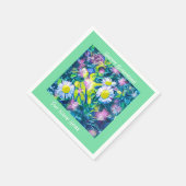 ガーデンオブラブワイルドフラワーズ誕生日ナプキンス スタンダードカクテルナプキン (角)