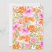 ガーデンオレンジの野花3枚の写真を卒業 案内状 (裏面)