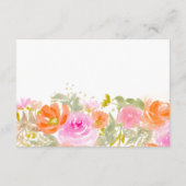 ガーデンオレンジボホワイルドフラワー卒業 エンクロージャーカード (裏面)