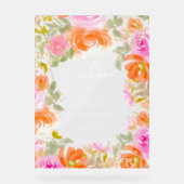 ガーデンオレンジ色の野花へようこそ卒業 アクリルサイン (正面)