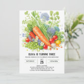 ガーデンオーガニックおもしろい誕生日 招待状 (スタンド正面)