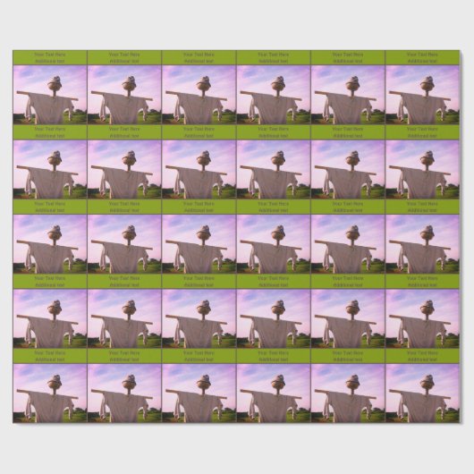 ガーデンカカクレローパーソナライズされた自然 ラッピングペーパー (フラット)