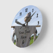 ガーデンカカクレロー自然 ラウンド壁時計 (傾斜)