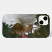 ガーデンカタツムリとホワイトカーネーション Case-Mate iPhoneケース (裏面 (横))