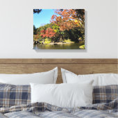 ガーデンカラフルで木々の風景を日本の見る キャンバスプリント (インサイチュ (寝室))