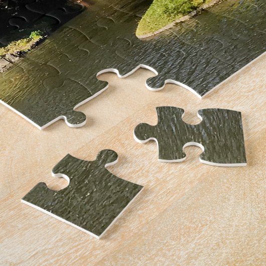 ガーデンカラフルで木々の風景を日本の見る ジグソーパズル (側面)