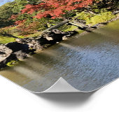 ガーデンカラフルで木々の風景を日本の見る ポスター (角)