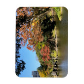 ガーデンカラフルで木々の風景を日本の見る マグネット (縦)