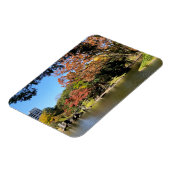 ガーデンカラフルで木々の風景を日本の見る マグネット (左側)