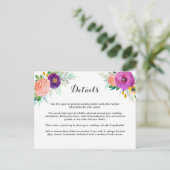 ガーデンカラフルウォーターカラーフローラ結婚の詳細 ポストカード (スタンド正面)