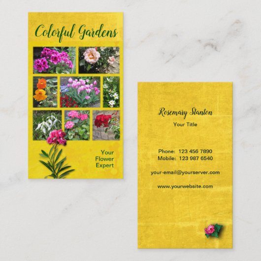 ガーデンカラフルズ 名刺 (正面/裏面)
