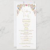 ガーデンカラフルフラワーワイルドフラワー結婚式 プログラム (裏面)