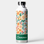ガーデンカラフルブーケパターン ウォーターボトル (左面)