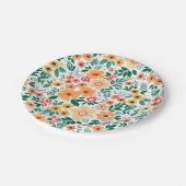 ガーデンカラフルブーケパターン ペーパープレート (アングル)