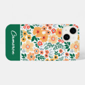 ガーデンカラフルブーケパターン iPhoneケース (裏面横)
