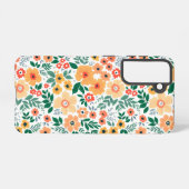 ガーデンカラフルブーケパターン SAMSUNG GALAXYケース (裏面横)