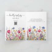 ガーデンカラフルボホワイルドフラワーズフォールディング招待状 招待状 (内部)