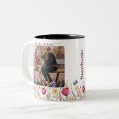 ガーデンカラフルボホワイルドフラワーズマザーズデイマグ ツートーンマグカップ (正面左)