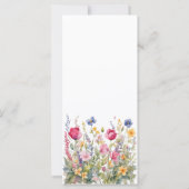 ガーデンカラフルボホワイルドフラワー結婚ズメニュー (裏面)