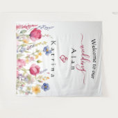 ガーデンカラフルボホワイルドフラワー タペストリー (正面(横))