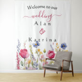 ガーデンカラフルボホワイルドフラワー タペストリー (インサイチュ)