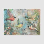 ガーデンカラフルミックスメディアの分離における鳥 薄葉紙 (正面)