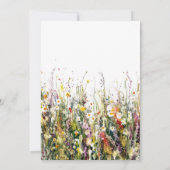 ガーデンカラフルワイルドフラワーズ40歳の誕生日 招待状 (裏面)