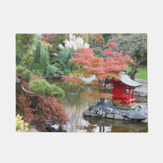 ガーデンカラフル日本のシーンの写真 ドアマット (正面)