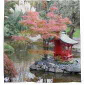 ガーデンカラフル日本のシーンの風景 シャワーカーテン (正面)