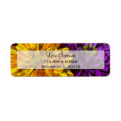 ガーデンカラフル《植物》百日草フラワーズ差出人住所 ラベル (正面)