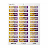 ガーデンカラフル《植物》百日草フラワーズ差出人住所 ラベル (フルシート)